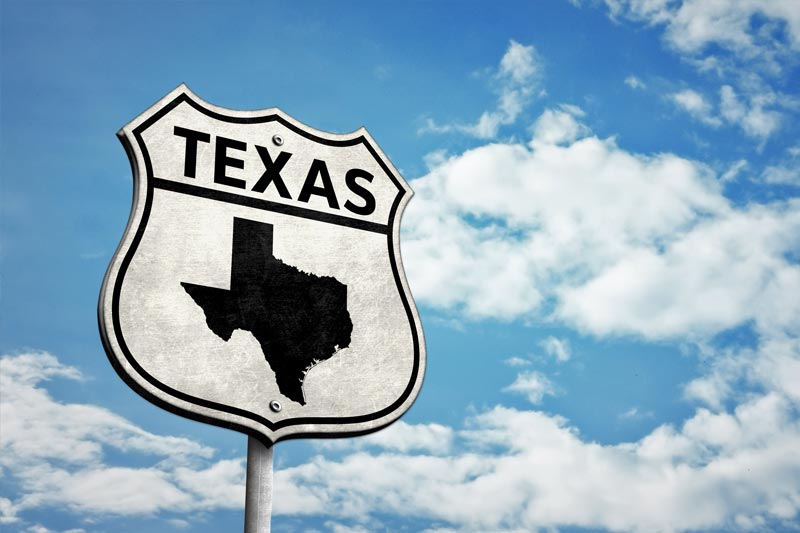 Texas highway sign